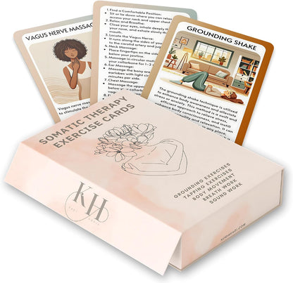 Somatic Therapy Exercise Cards & Coping Skill Cards: Techniques and Exercises for Trauma & Stress Relief, Self-Help Deck by HORIA KADI