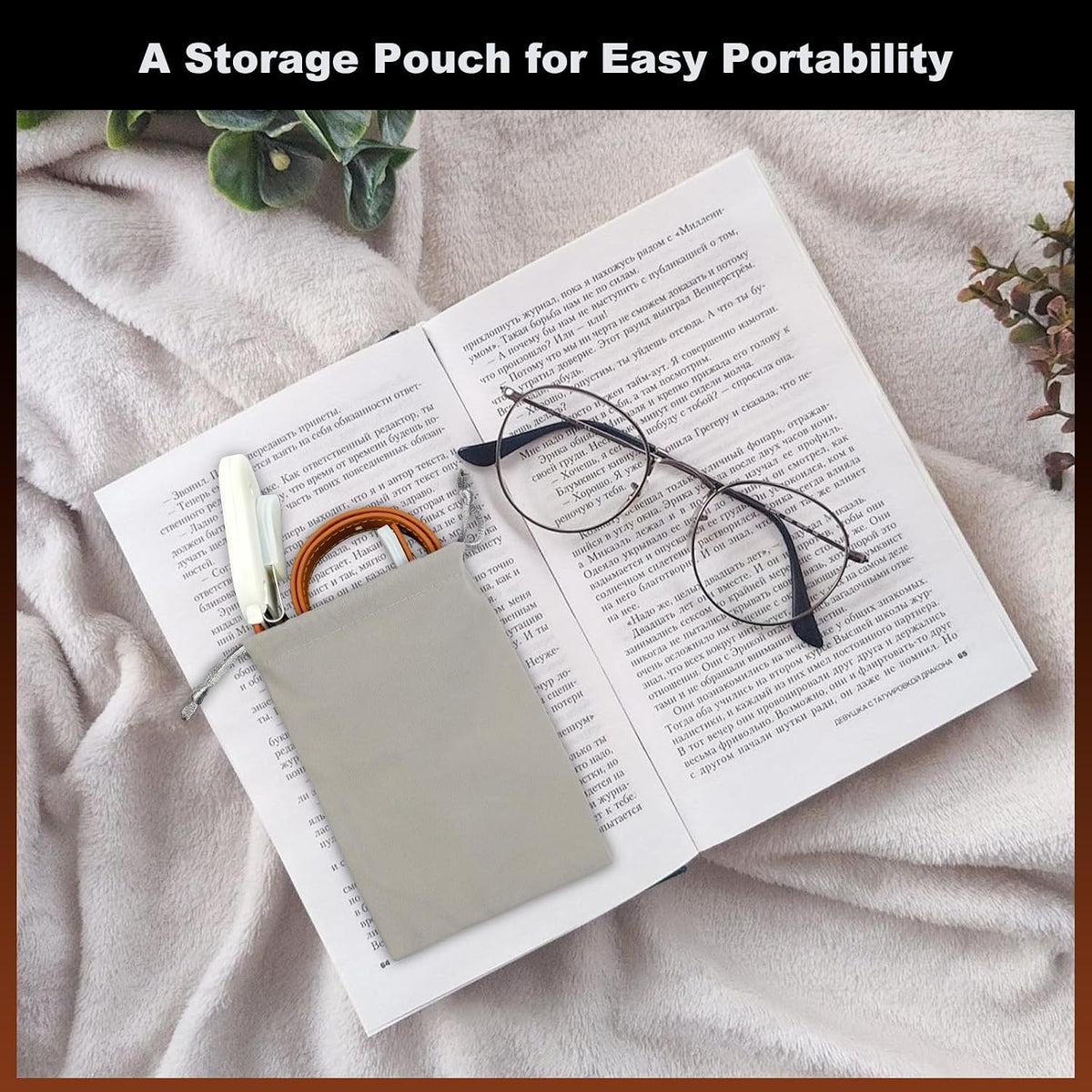 ROOKIELEDS Full-Page Reading Light, 70-Hour Rechargeable Clip-on Book Light