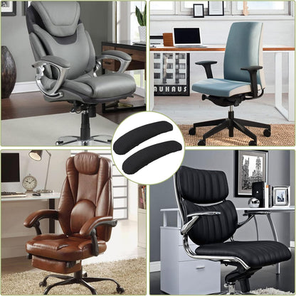 Vin Beauty Office Chair Armrest Covers, 2Pcs Office Removable Arm Rest Covering, Elastic Chair Armrest Covers, Office Seat Hand Rest Protector, Arm Covers Protectors for Office Chair(Black)