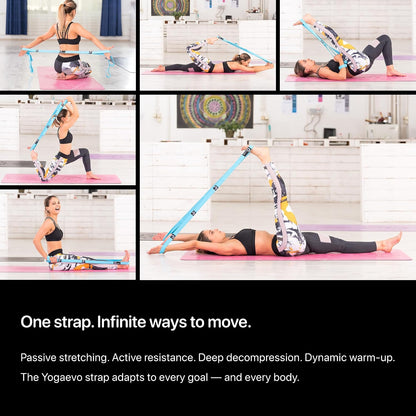 Yogaevo Elastic Stretching Strap With Loops For Physical Therapy