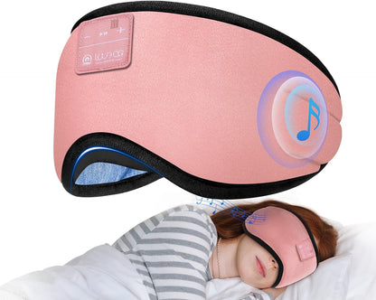 LOVE EYE Sleep Headphones Bluetooth 5.4 Sleeping Eye Mask Wireless Music Earphones with Built-in HD Speakers for Side Sleepers Cotton Sleeping Headphones for Women Men Gifts (Lavender Purple)