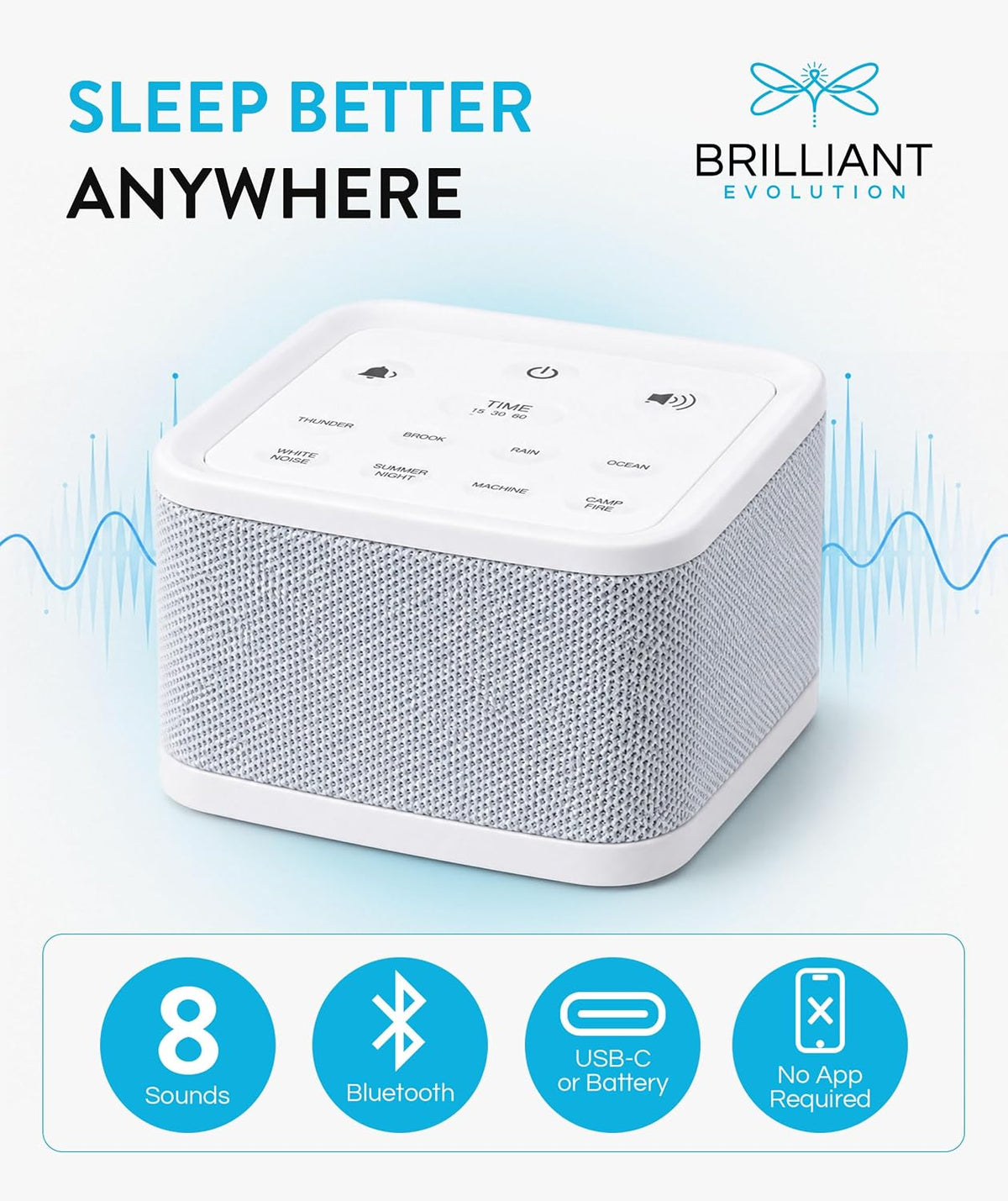 Big Red Rooster White Noise Machine for Baby Sleep, Portable Sound Machine