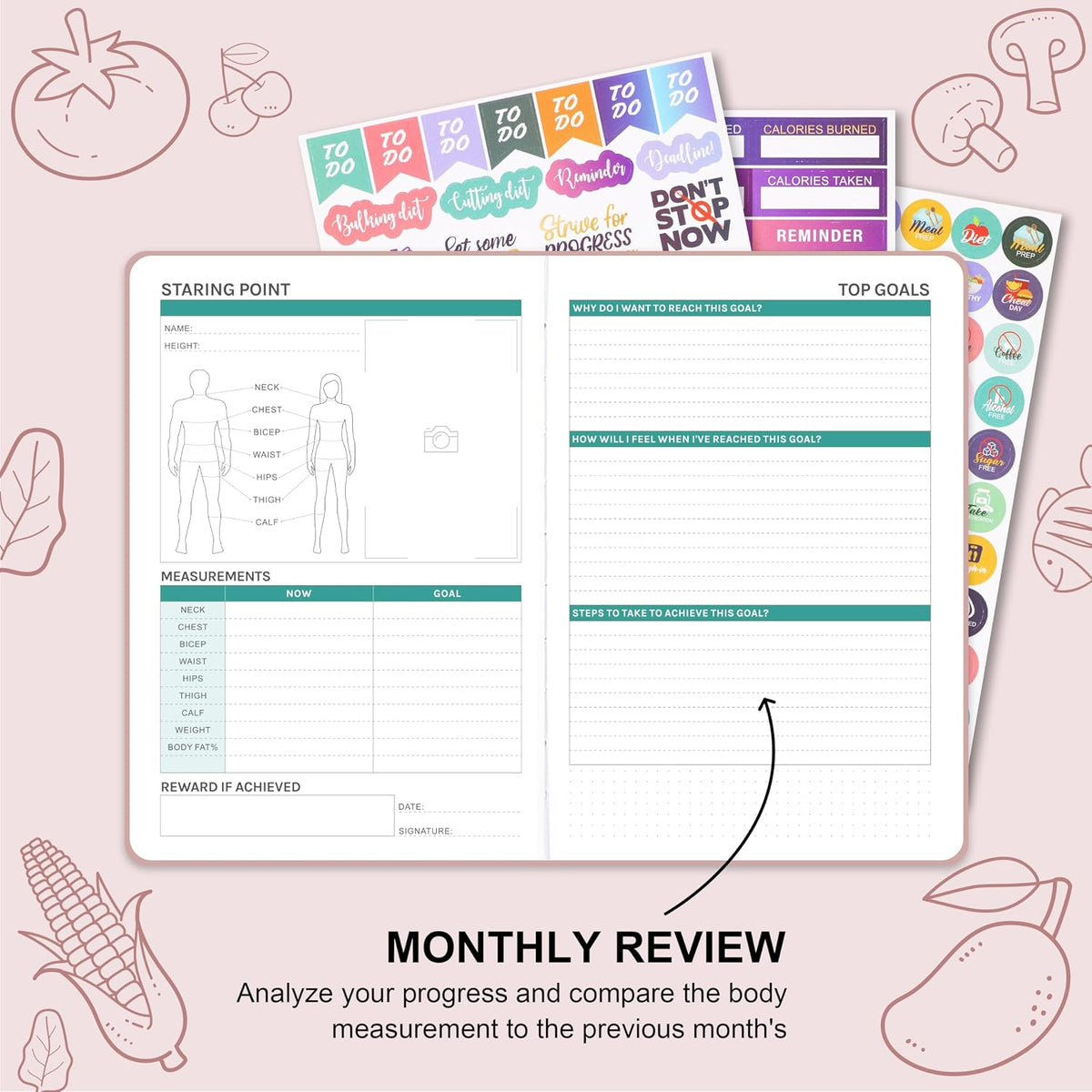 Food Journal - Journal for Women Weight Loss, 5.8" x 8.3