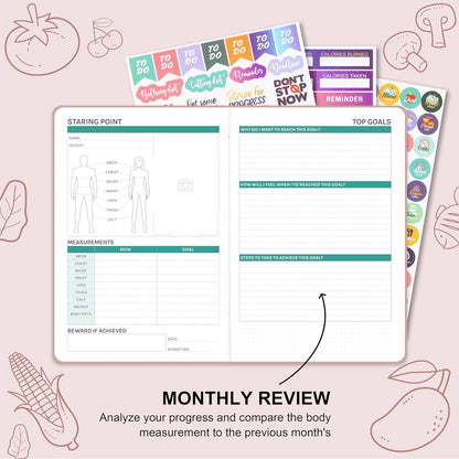 Food Journal - Journal for Women Weight Loss, 5.8" x 8.3