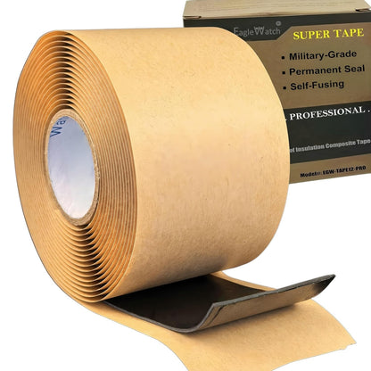 2" x 12FT Military-Grade Self-Fusing Tape | 65mil Thick | Silicone-Butyl Composite | IP68 Permanent Waterproof Seal & 35KV Insulated| for Heavy-Duty Pipe, Electrical & Outdoor Repair
