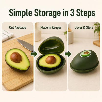 Avocado Keeper Saver Avocado Storage Containers With Lid | Onion Avocado Tomato Saver Fruit vegetable Holder Storage (Avocado Holder)
