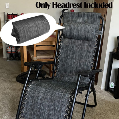 Zero Gravity Chair Set of 2 Replacement Pillow Headrest with Elastic Band, Universal Soft Removable Padded Cushion Head Pillow for Zero Gravity Lounge Chair, Folding Patio Lawn Recliner Chairs, Blue