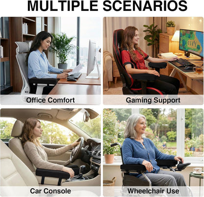 Smiry Memory Foam Office Chair Armrest Pads, Non-Slip Armrest Cushion