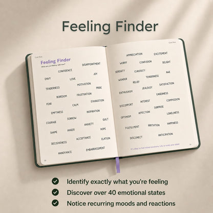 Mood Tracker Journal – Guided 353 Prompts, Gift for Mental Wellness