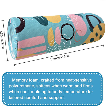 Neck Roll Pillow for Sleeping,Ergonomic Cylinder Tube Pillows for Cervical Spine and Neck Support,Versatile Roll Pillow for Bed,Office,and Travel,Memory Foam Bolster with Washable Cover