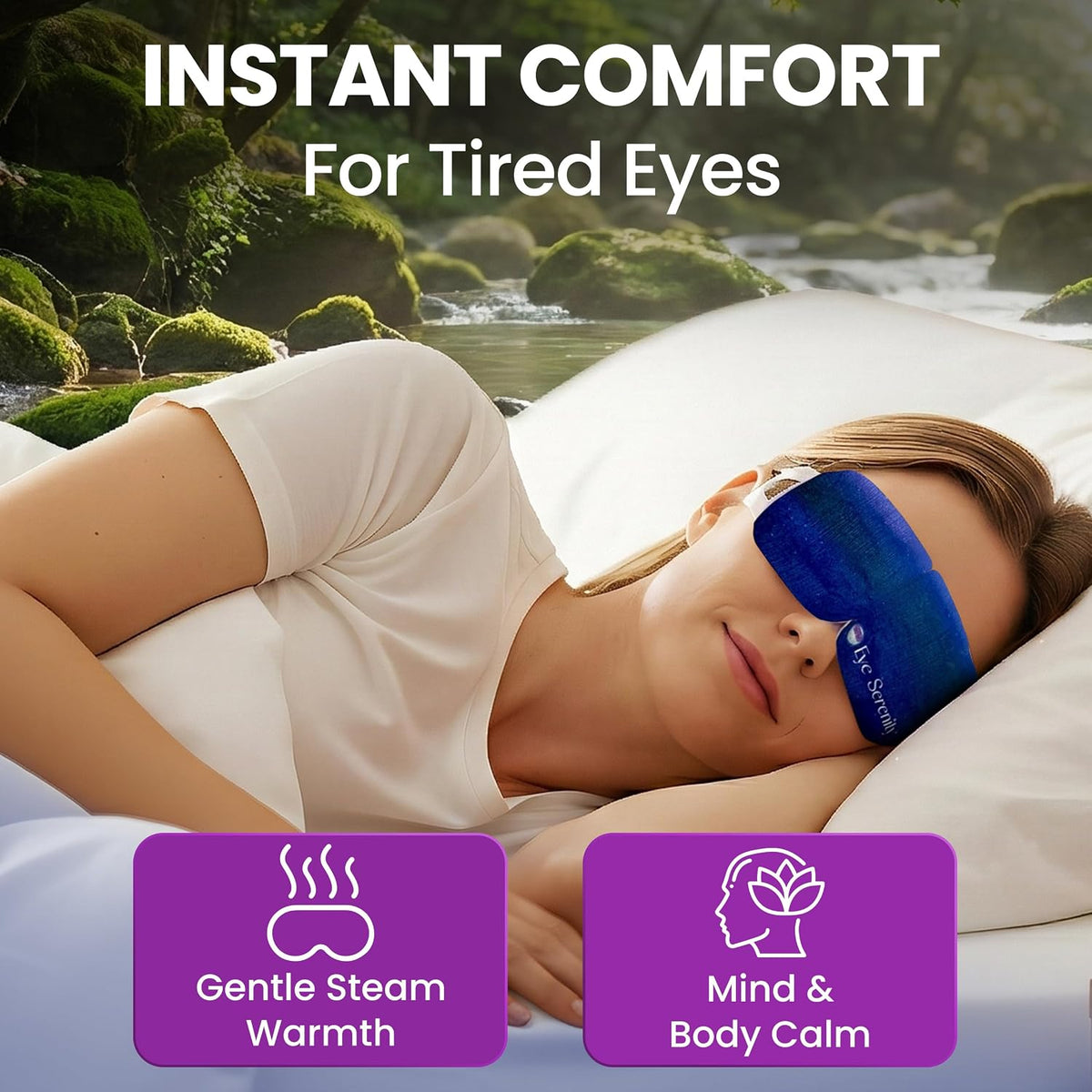 Eye Serenity Steam Eye Mask, Heated Eye Mask Fast Relief for Stye Unscented
