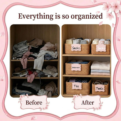 12 PCS Basket Labels Clip On, Removable Clip on Labels for Storage Bins, Plastic Bin Clips with 2 Whiteboard Markers for Organizing Baskets Cube Box (Pink)
