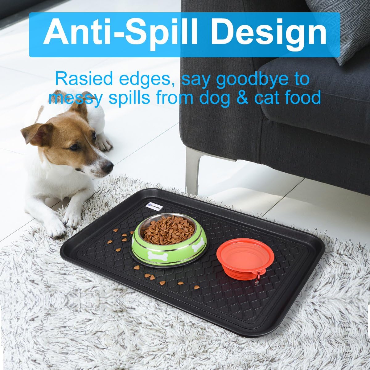 Multi-Purpose Boot Tray Mat,Dog Bowl Tray,Waterproof for Indoor and Outdoor Floor Protection
