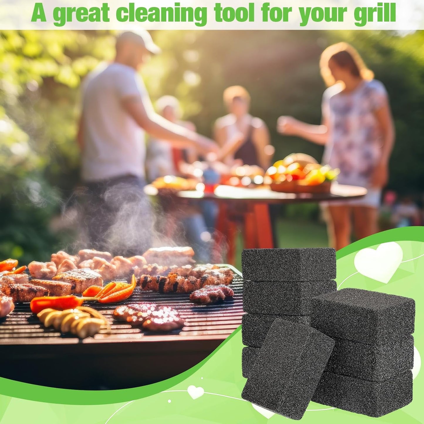Zhehao 8 Pack Grill Brick Bulk Heavy Duty Pumice Stone Cleaner Tool | Cleans and Sanitizes Restaurant Flat Top Grills, Reusable for Home Restaurant Griddles, Flat Top BBQ Grates Outdoor Cleans