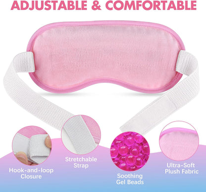 LotFancy Cooling Eye Mask, 2 Reusable Eye Ice Packs for After Surgery