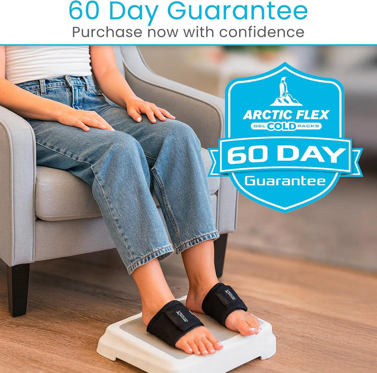 Arctic Flex Foot Ice Pack Wrap - Reusable Gel Cold Brace for Arch Pain
