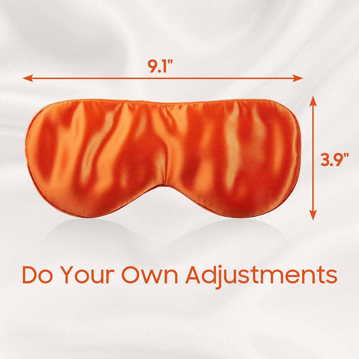 22mm Mulberry Silk Sleep Mask,3D Lash Friendly Eye Mask Adjustable Gray