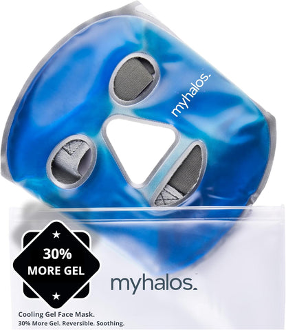 MyHalos Ice Face Mask, Cooling Gel Pack for Migraine, Swelling & Puffiness