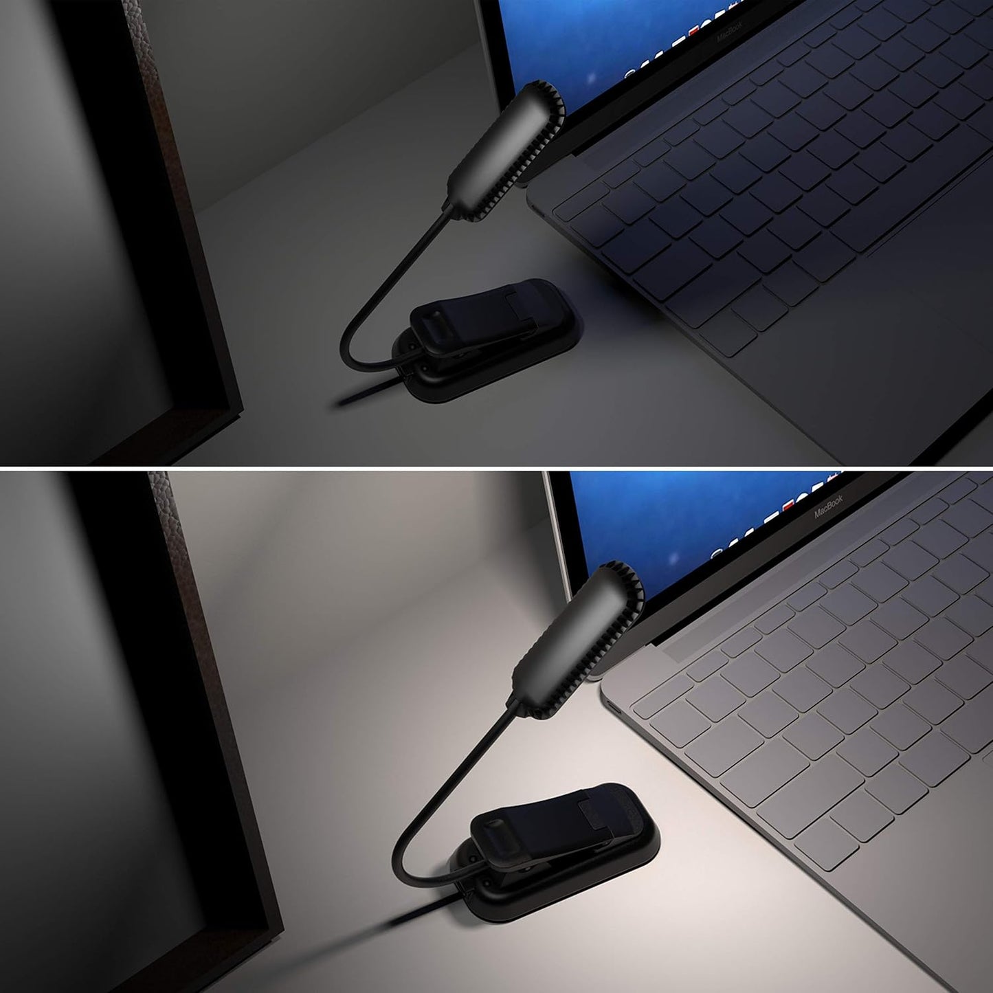 PERFECTDAY USB Rechargeable Book Light, 12 LED Reading Lamp with 3 Brightness Levels, Eye-Friendly Night Light for Reading