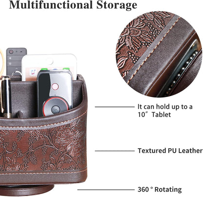 360° Rotatable Remote Control Holder,TV Remote Caddy for Nightstand Table