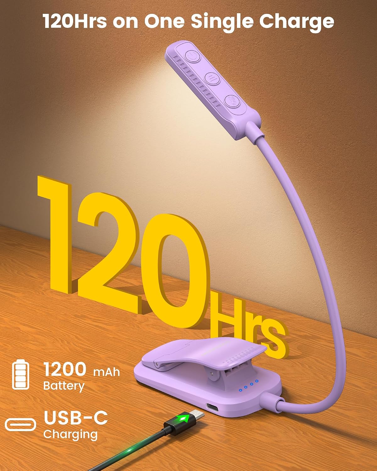 Glocusent 13 LED Book Lights for Reading at Night, Gifts for Book Lovers
