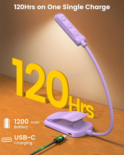Glocusent 13 LED Book Lights for Reading at Night, Gifts for Book Lovers