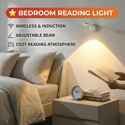 Motion Sensor Wall Light, LED Wall Sconce with Adjustable Angle, USB Rechargeable, Dimmable with 3 Colors, Magnetic Wall Mounted for Bedside, Hallway, Artwork