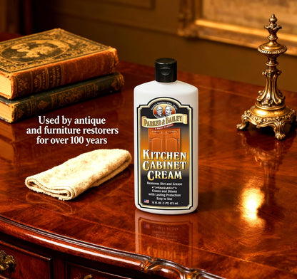 Parker and Bailey Kitchen Cabinet Cream-Wood Cleaner-Grease Remover 16 oz (1) | Wood degreaser that restores and protects cabinets naturally