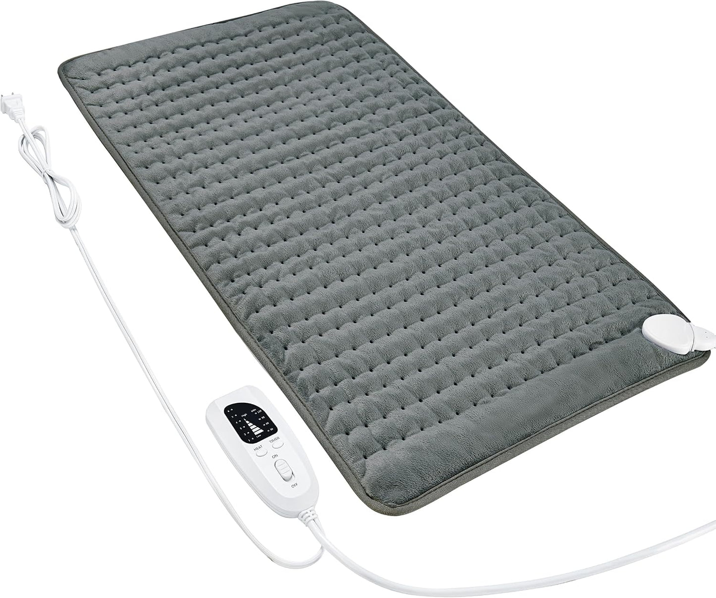 Heating Pad Electric Heat Pad, Hot Heated Pad,Multiple Temp and Timer Settings,Suitable for Shoulders, Neck, arms, Abdomen, Back, Legs, etc. (Gray Green, 24"X12")