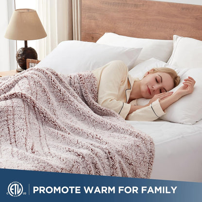 Westinghouse Electric Blanket Heated Throw, 6 Heat Settings, Grey