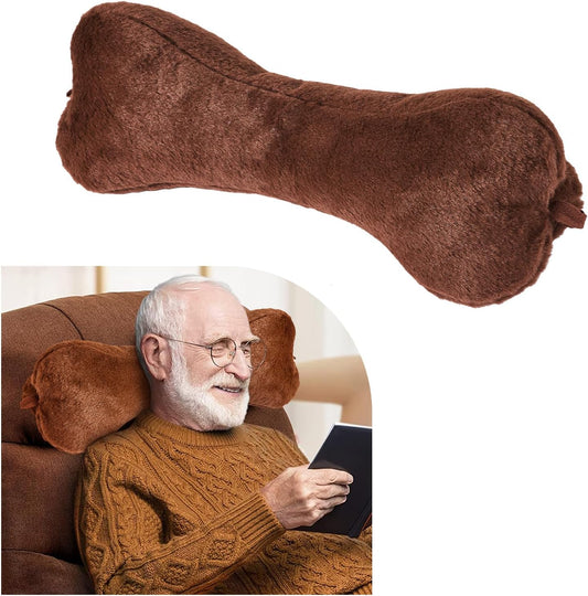 Recliner Headrest Pillow, Head Pillow for Sofa, Recliner Neck Pillow, Bone Couch Neck Pillow for Pain Relieve(Grey)