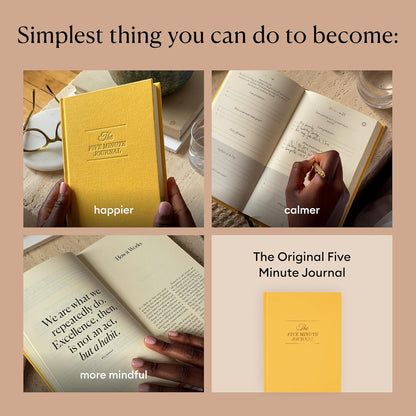 Intelligent Change The Five Minute Journal - Original Daily Gratitude Journal for Women & Men - Mindfulness, Happiness & Daily Reflection - Undated Planner - Affirmation Journal - Gifts for Women