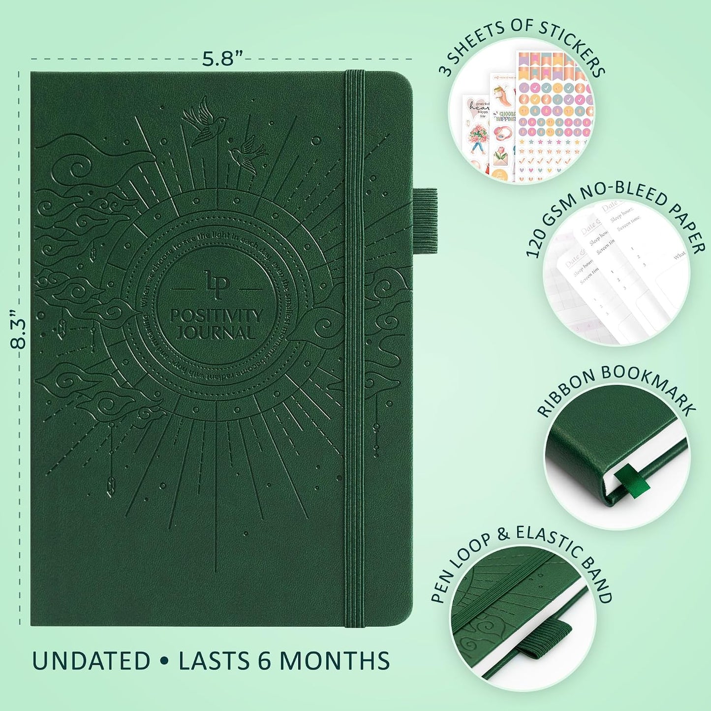 Legend Positivity Journal with Prompts – Guided Daily Affirmation Journal for Women & Men – Mental Health, Gratitude & Reflection Diary (Lavender)