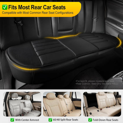 kingphenix Car Seat Cushion with Back Support Pillow, Memory Foam, Black | Memory Foam Car Cushion for Long Driving, Truck, Office Chair, Tailbone and Lower Back Support