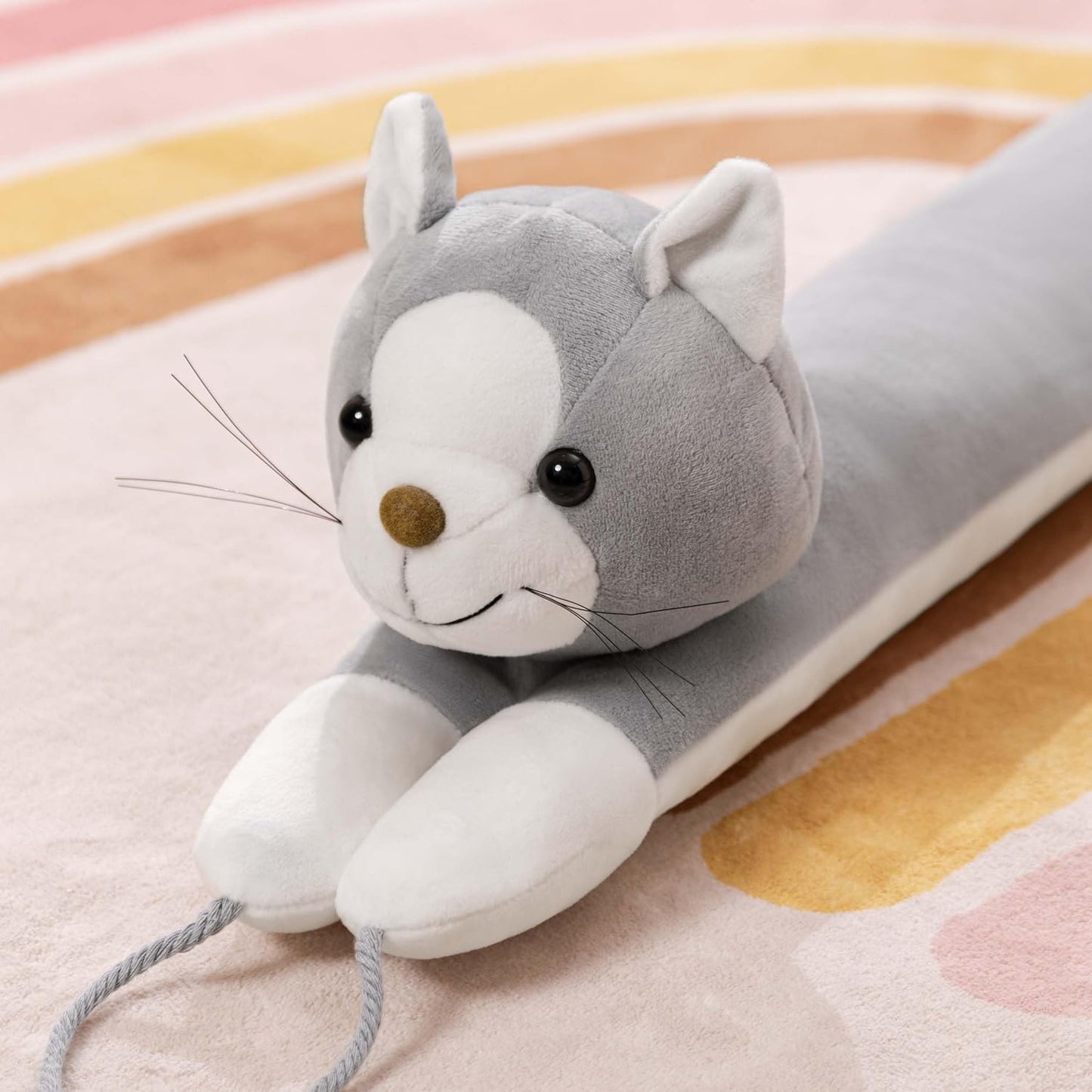 Door Draft Stopper Blocks Hot and Cold Air, 38", Yellow Dog | Blocks Wind and Noise, Weighted Sand and Cotton Filling, Convenient Hanging Loop for Storage, Adorable Animal Design