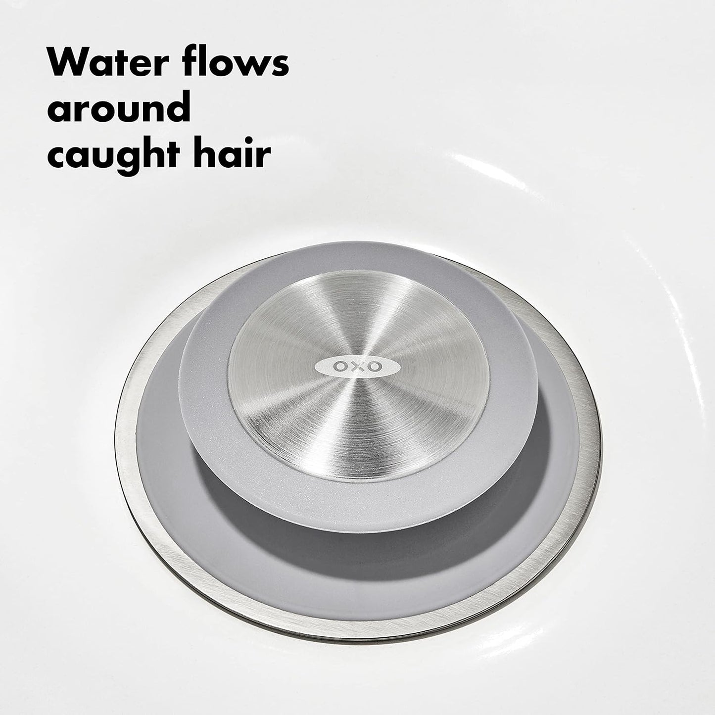 OXO Good Grips Stainless Steel Hair Catch Drain Protector