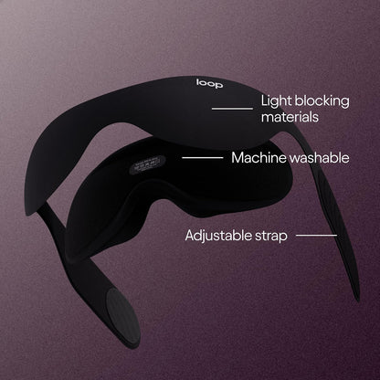 Loop Eclipse Sleep Mask – Premium Light-Blocking Eye Mask for Sleep | For Travel, Napping & Side Sleepers. Deeper Darkness for Easier Rest. Face-Hugging Fit with Eyelash Clearance