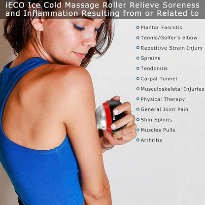Massage Ice Roller Ball Cold & Heat Therapy Plantar Fasciitis Roller | Alleviating Shoulder, Arms, Back, Legs, Calves or Muscle Tension, Perfect for Workouts Relaxation