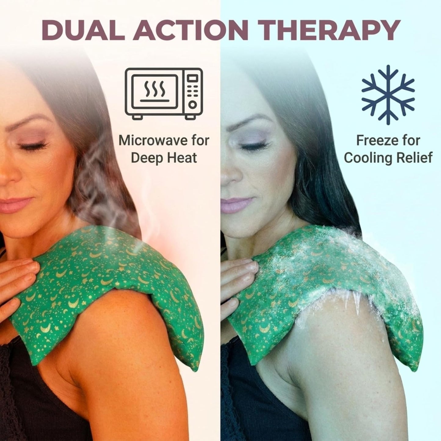 Nature's Approach Basic Herb Pack Heating Pad, Indigo | 12-herb aromatherapy rice & flaxseed fill for hot or cold therapy on neck, back, shoulders & more