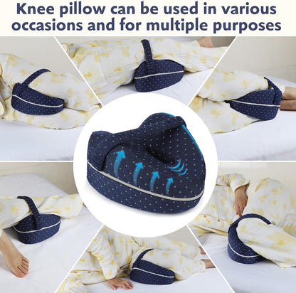 Revoget Alignment Pillow for Side Sleepers, Relieve Leg Pain & Sciatica 2026 New Knee Pillow for Side Sleepers, Hips Buttocks Back Sciatica Relief Pillow with Adjustable Strap (Star Blue)