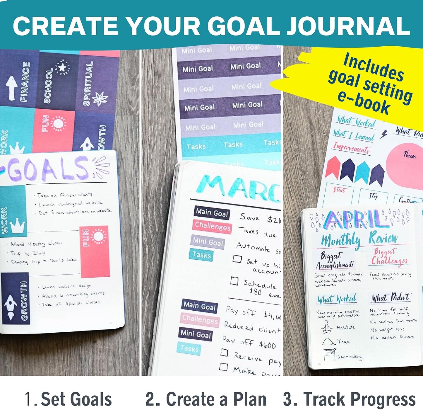 Improve Yourself Planner Stickers Set - Large Value Pack 24 Sheets Self-Improvement Sticker Pack - Goal Setting, Habit Trackers, Gratitude, Mood Tracker, Colorable Mandalas for Bullet Dotted Journals