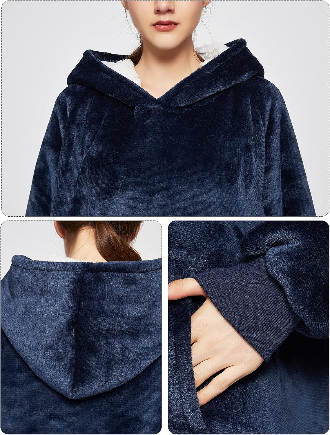 Wearable Blanket Hoodie for Adults With Pocket Strawberry Hoodie | Sherpa, Fuzzy Blanket Hoodie, Oversized Sweatshirt Blanket, Kangaroo Pouch, Cute Birthday Gifts for Sister, Cute Stuff