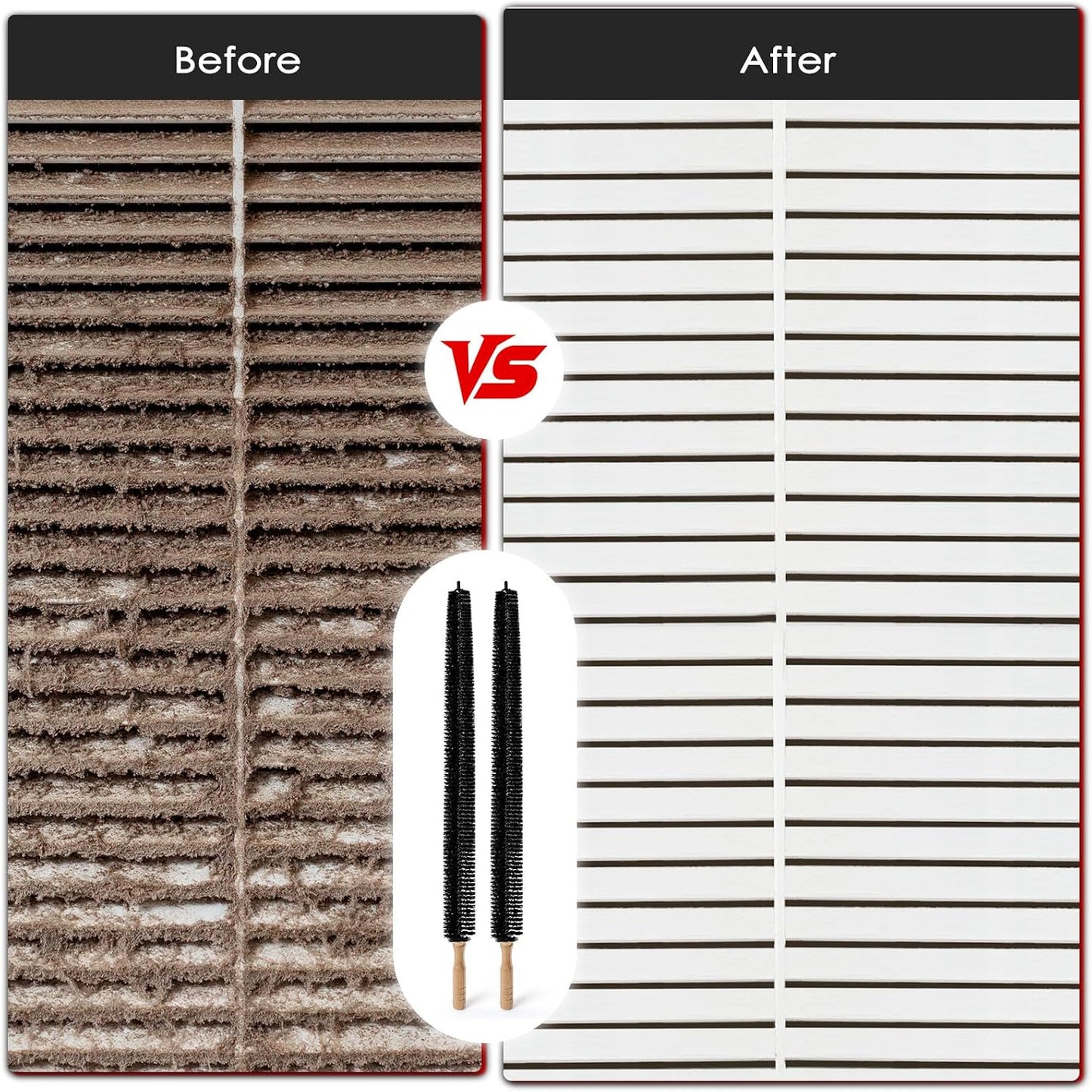 Dryer Vent Cleaner Kit, 2 Pack Dryer Lint Brush, 30 Inch Long Flexible Lint Remover, Refrigerator Coil Cleaning Brush, Home Essentials (Long-Style + Short-Style)