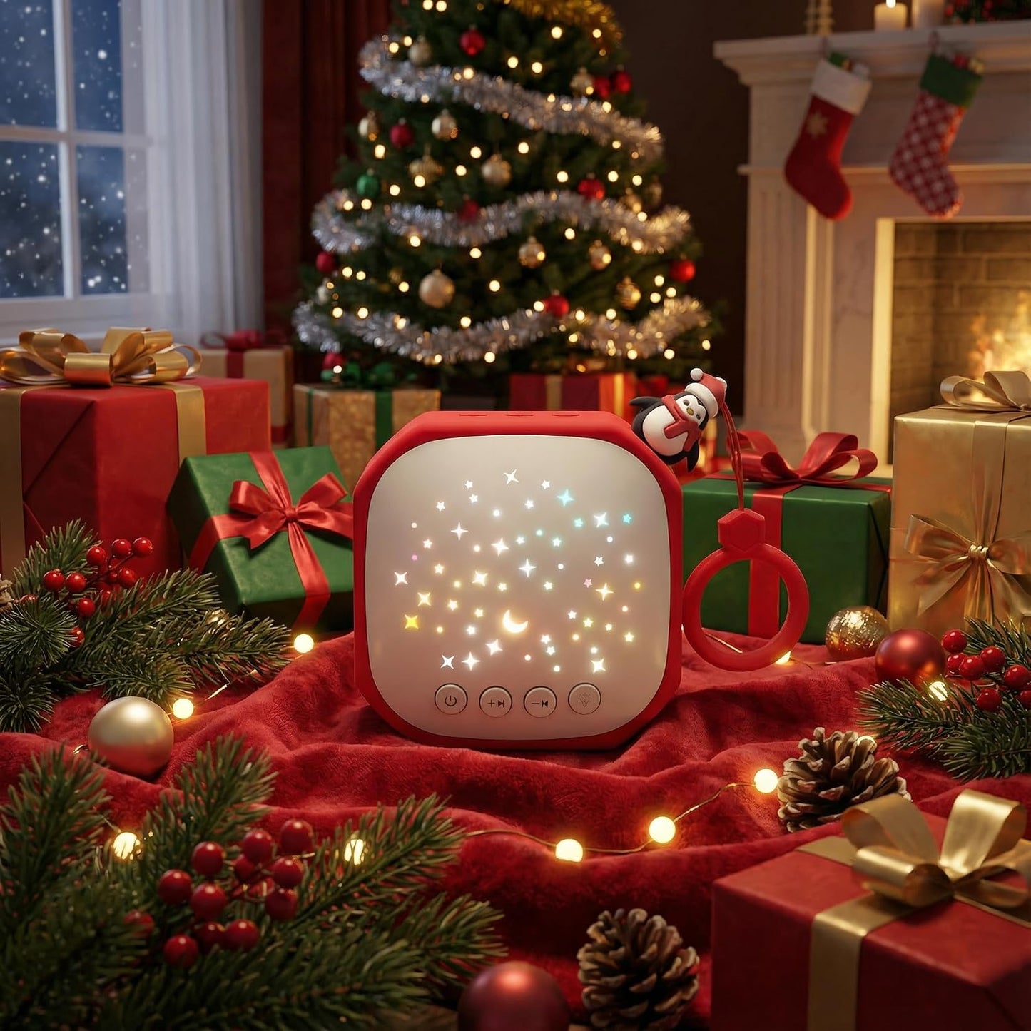 White Noise Sound Machine Baby with Star Projector | Portable Sleep Aid Lullaby Music for Baby Sleeping | Soothing Sound Machine for Nursery, Car Travel, Bedroom Crib, Kids Gifts (Puppy)