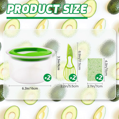 WodGod Guacamole Keeper(1 Pcs), Guacamole Bowls, Avocado Keeper Fresh Guacamole Plastic Kitchen Storage Container with Air Tight Lid, 3-in-1 Avocado Slicer and Cleaning sponge