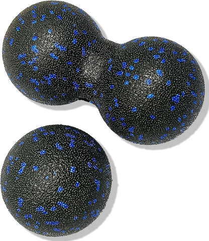 Peanut Massage Ball, Double Lacrosse Foam Roller for Physical Therapy, Firm | Deep Tissue Exercise, Myofascial Release, Muscle Knots Acupoint Relief, Trigger Point Tool for Neck Back Feet Waist Pain