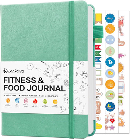Food Journal & Workout Log Book, 90 Day Fitness Journal Tracker Diary