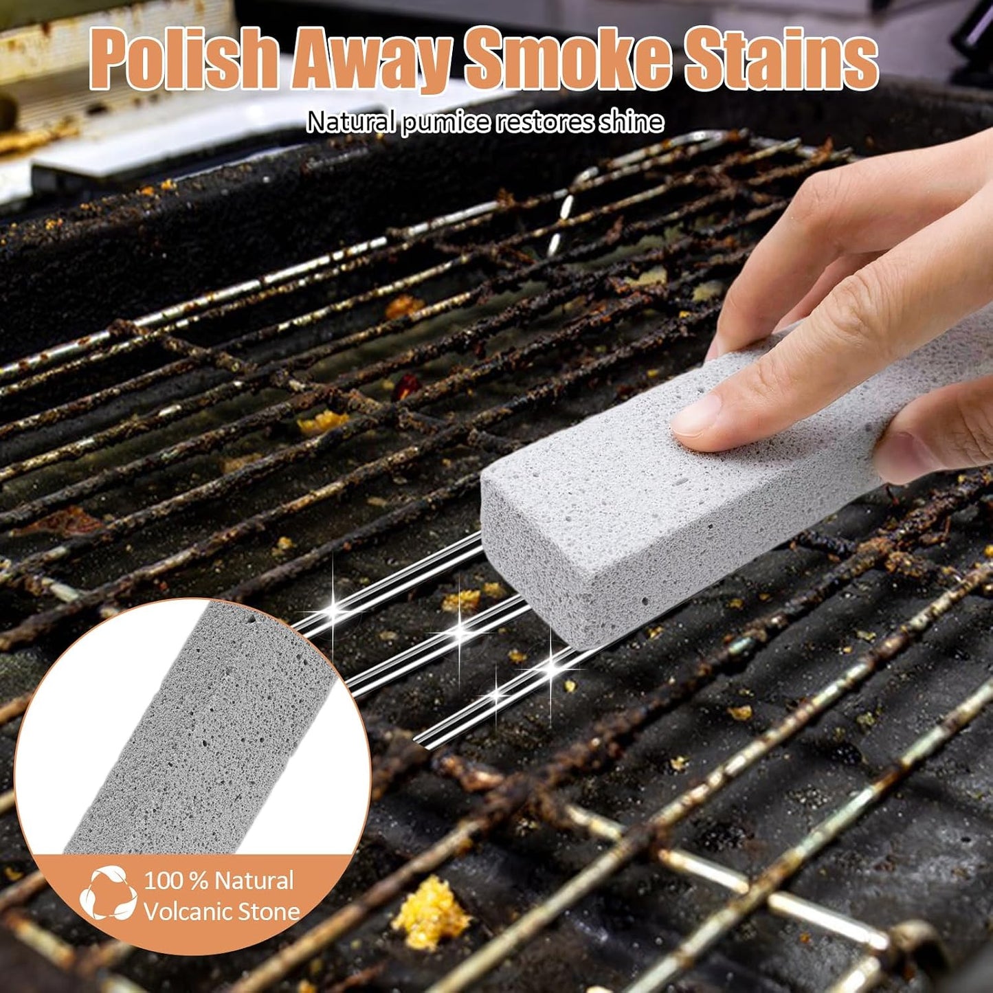 Heavy Duty Oven Cleaner Brush Set,Oven Cleaning Kits,Oven Cleaning Tools Accessories with Razor Blade Scraper,Crevice Cleaning Brush,Pumice Stone,Microfiber Cleaning Cloth,Scrub Sponges