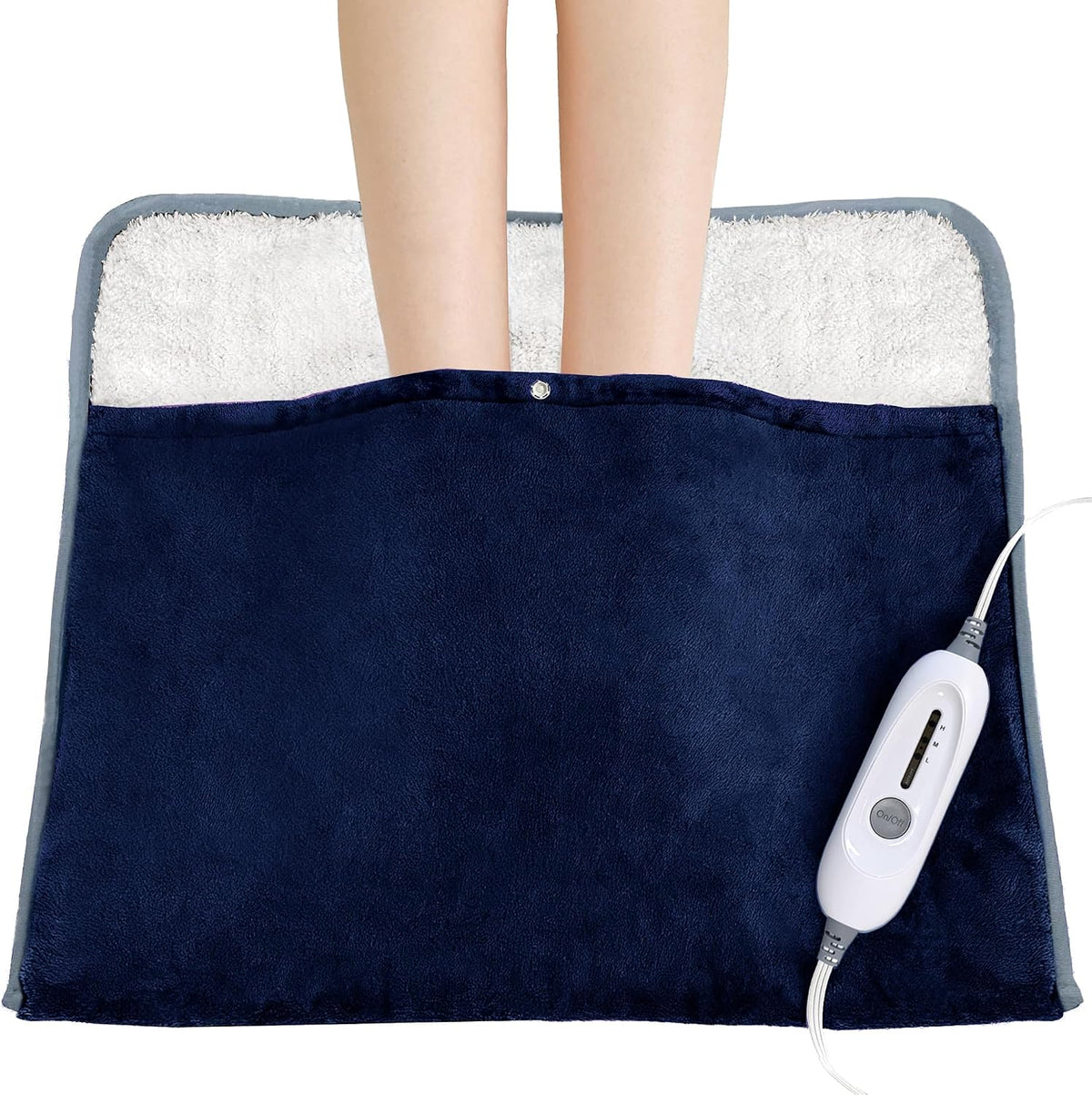 WarmMist Heated Foot Warmers, 22"×20" Electric Foot Heating Pad, Ultra Soft