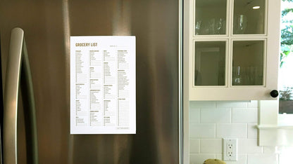 Meal Planning Notepad - What's for Dinner Weekly Meal Planner and Grocery List Magnet Pad with Tear-Off Shopping List - Family Dinner Menu for Fridge & Meal Prep - 6x9” - 50 Sheets